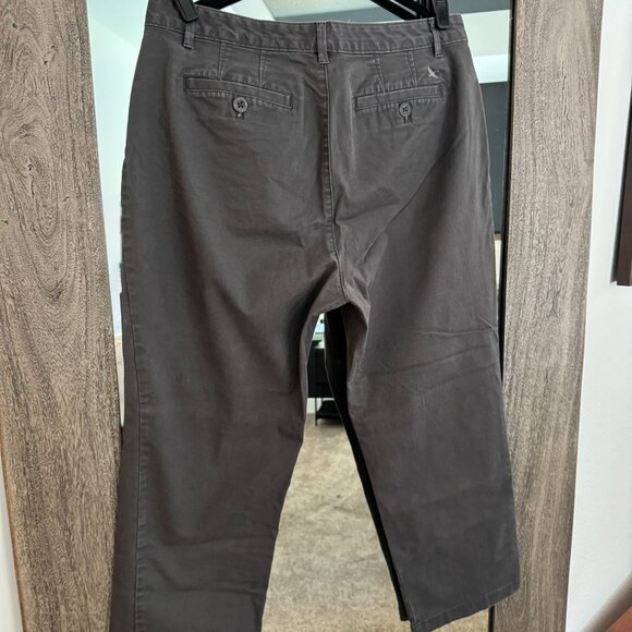 Eddie Bauer Woman's TALL Curvy Crop Pants Size Tall 12 Inseam 25" Charcoal Gray - Picture 2 of 4